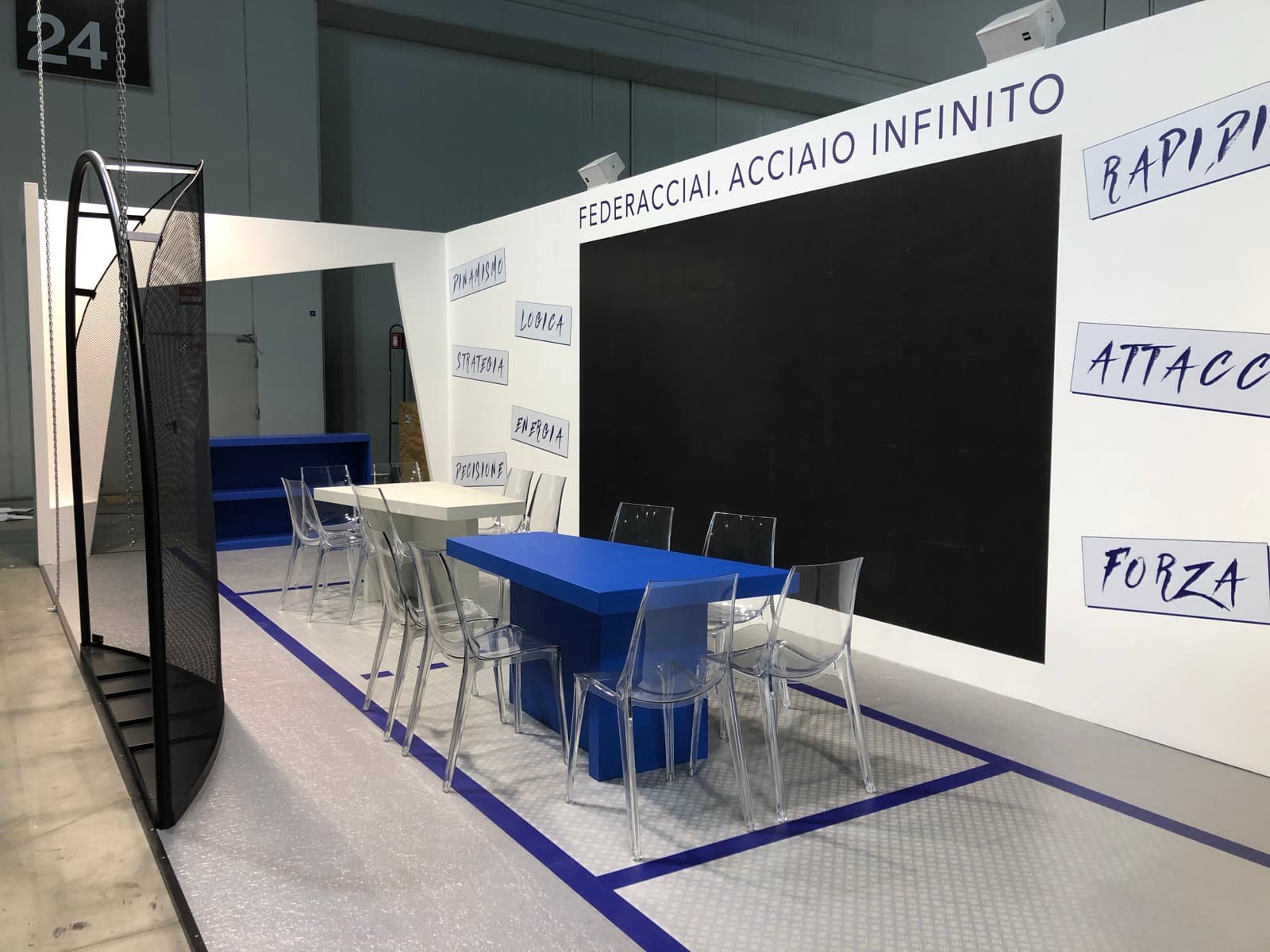 Federacciai stand with meeting table