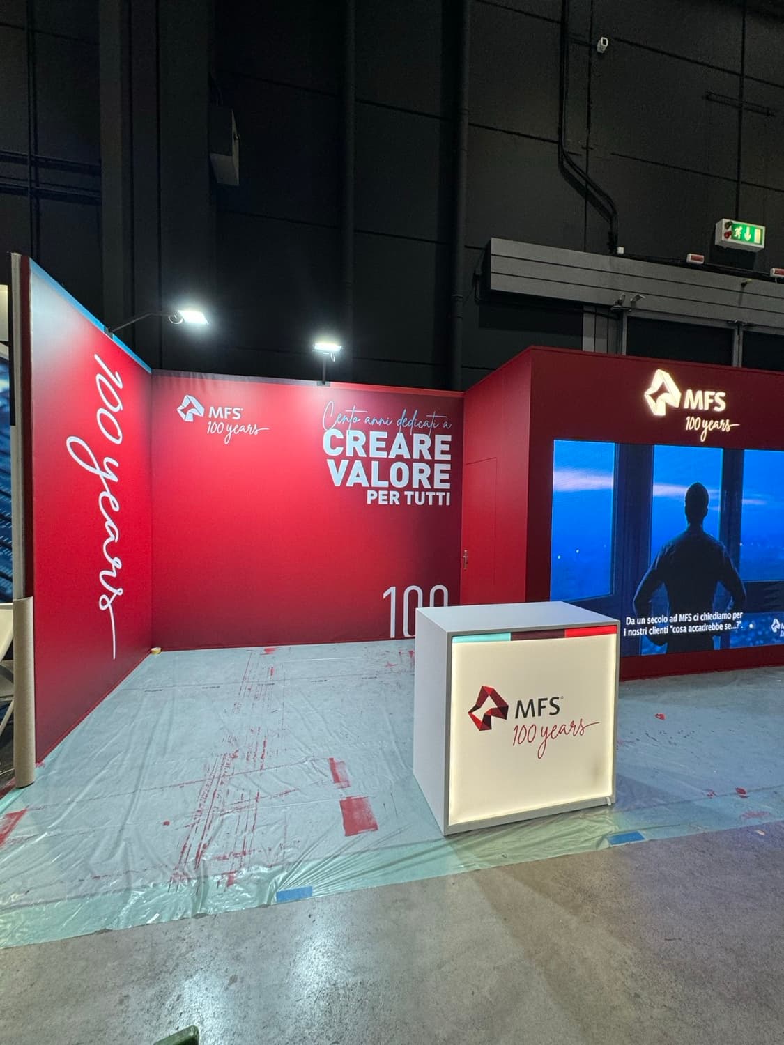 MFS 100 Years anniversary stand