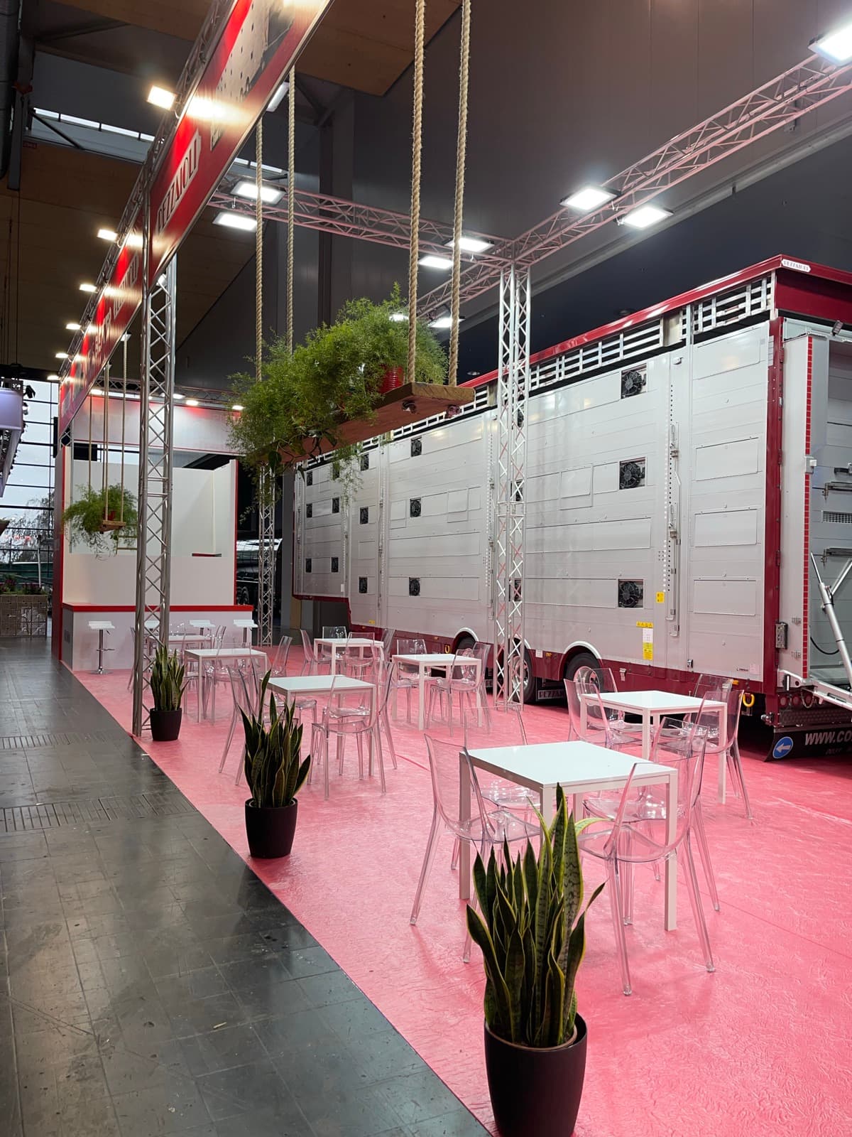 Pezzaioli stand with trailer display