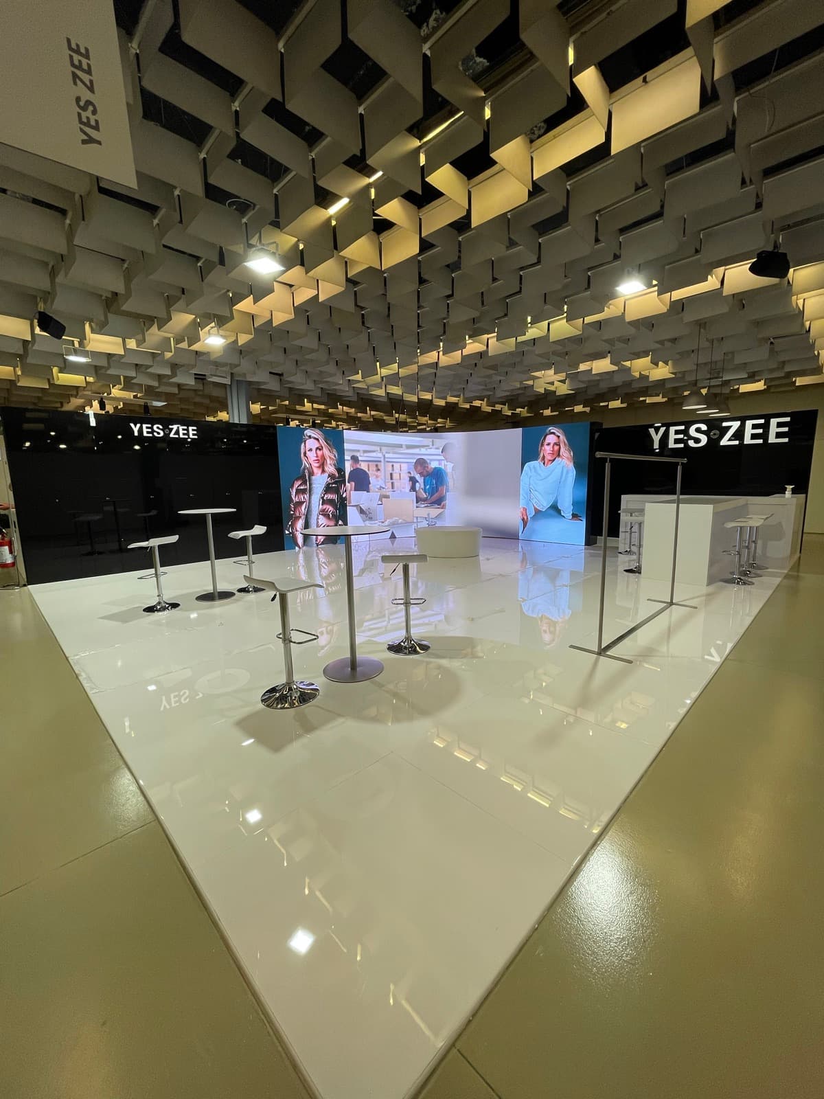 YES ZEE open space with display screens